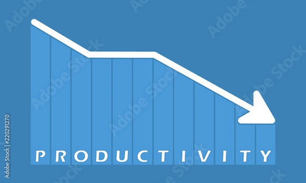 Obraz Productivity - decreasing graph