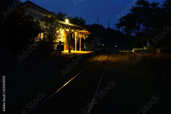 Fototapeta 日本千葉県小湊鉄道の無人駅（月崎）