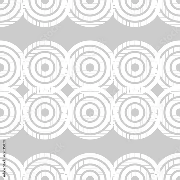 Fototapeta Polka dot seamless pattern. Geometric background. Dots, circles and buttons. Тextile rapport.