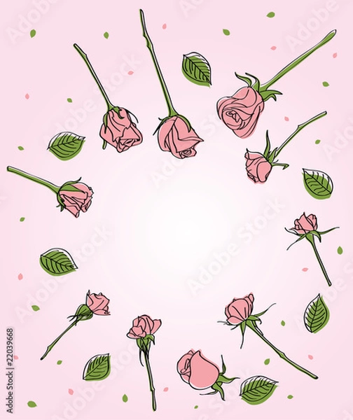 Obraz background with rose flowers