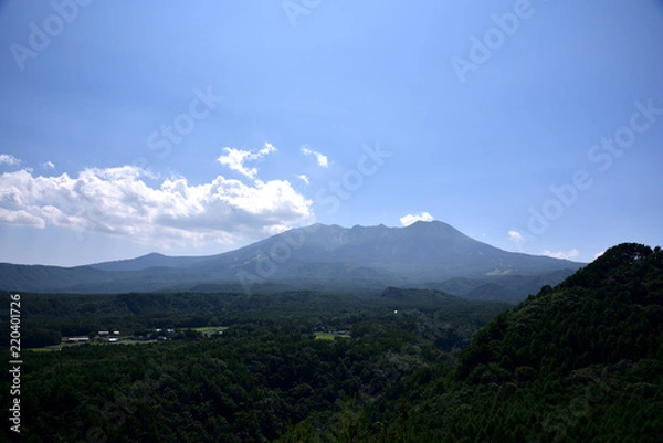Obraz 開田高原九蔵峠から眺める御岳山１