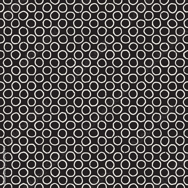 Fototapeta Hand drawn lines seamless grungy pattern. Abstract geometric repeating texture in black and white.