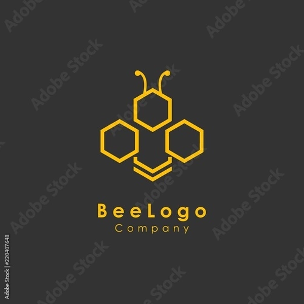 Fototapeta bee logo template