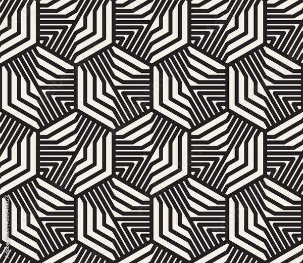 Fototapeta Vector seamless pattern. Modern stylish abstract texture. Repeating geometric tiles