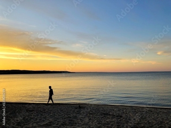 Fototapeta In Jönköping Sweden. A wonderful sundowner in de lake