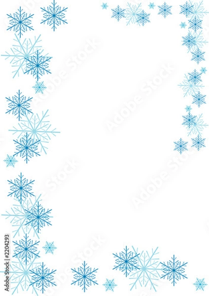 Fototapeta snowflakes border