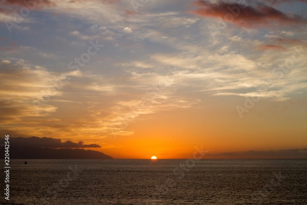 Obraz Coucher soleil orange