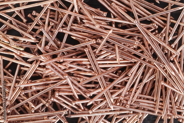 Obraz metal copper nails
