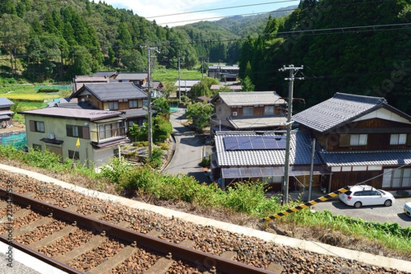 Obraz 山沿いの家