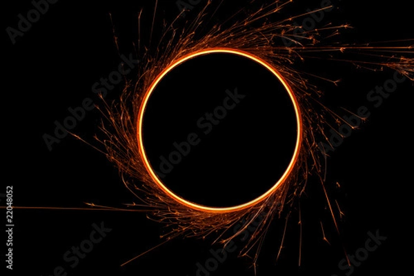 Obraz fire sparkler circle