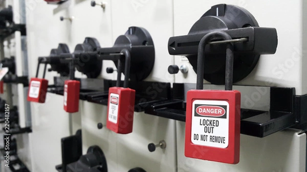 Obraz Lock out & Tag out , Lockout station,machine - specific lockout devices and lockout point
