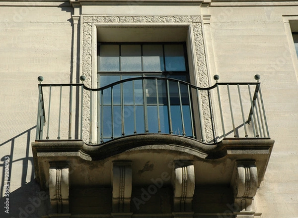 Fototapeta window with balcony