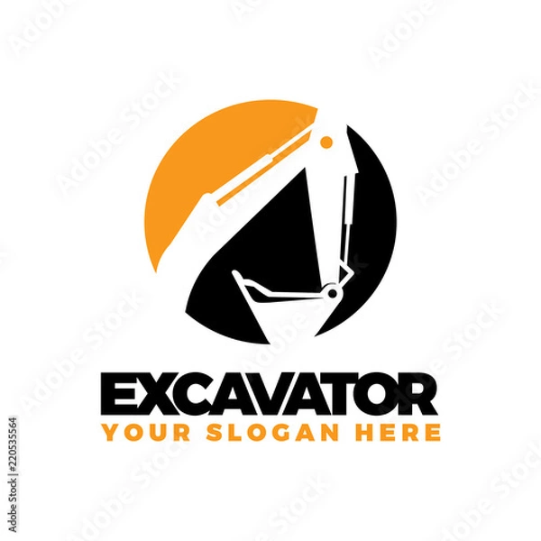 Obraz Excavator Logo Vector
