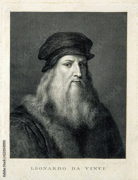 Fototapeta Portrait of Leonardo Da Vinci