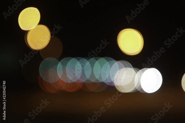 Fototapeta Abstract Bokeh blurred color light can use for background