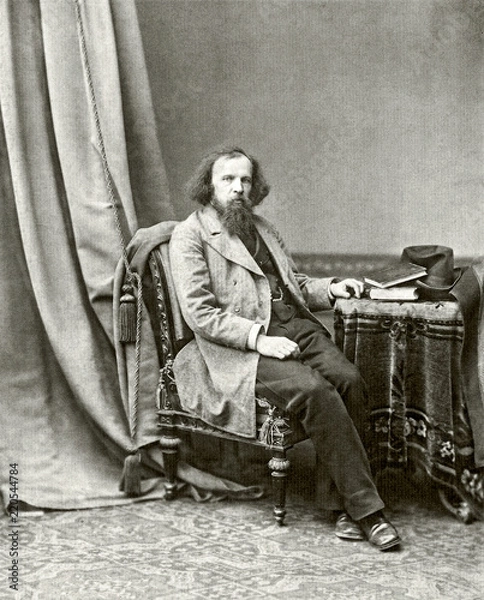 Obraz Portret naukowca Dmitrija Mendelejewa