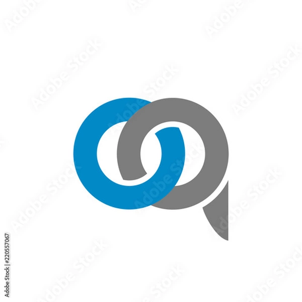 Obraz OQ initial logo template vector