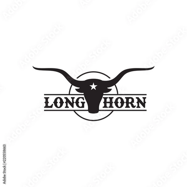 Fototapeta Long Horn Logo Vector