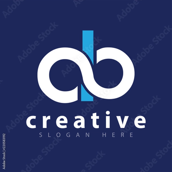 Obraz db initial letter logo icon vector template