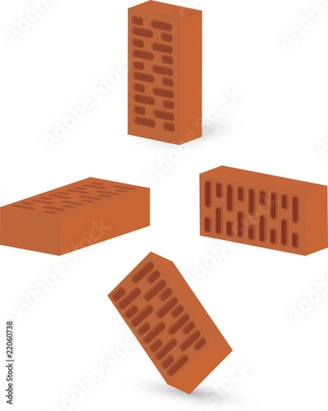Obraz bricks isolated on an white background