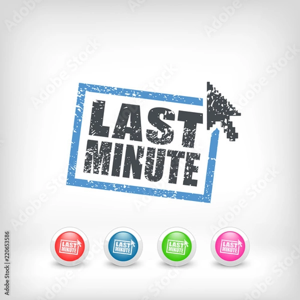 Fototapeta "Last minute" web grunge cartel