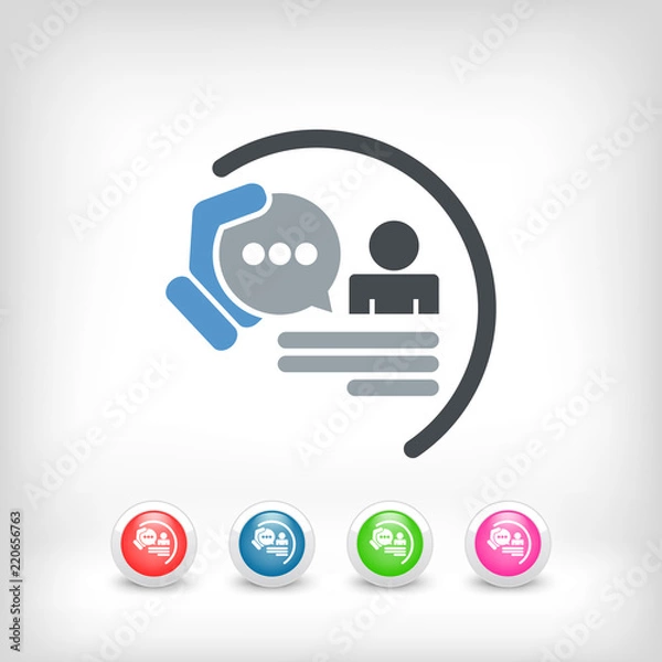 Fototapeta Chat icon