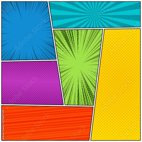 Obraz Comic book dynamic composition