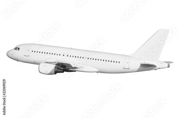 Fototapeta Samolot izolowany - czysta powierzchnia - gotowy do edycji