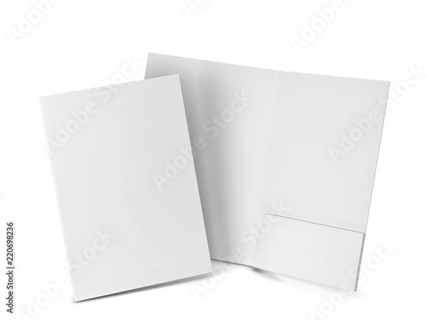 Fototapeta Blank paper folder mockup