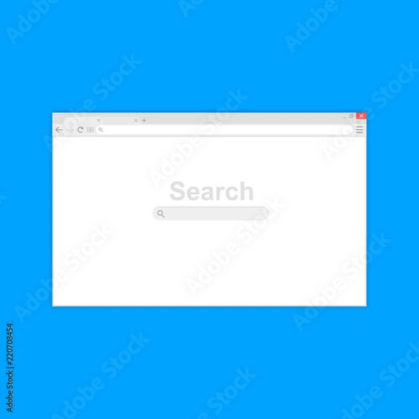 Fototapeta Browser window.Web browser in flat style. Window concept internet browser. Mockup screen design. Vector illustration concept.