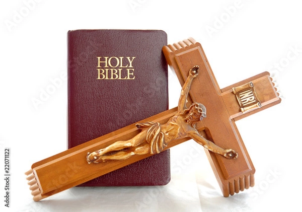 Obraz Holy Bibile with Cross