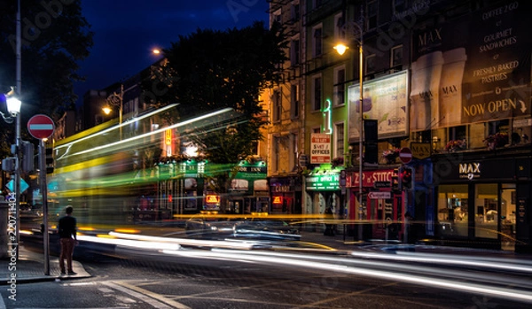 Fototapeta A Double-Decker Speeding Along