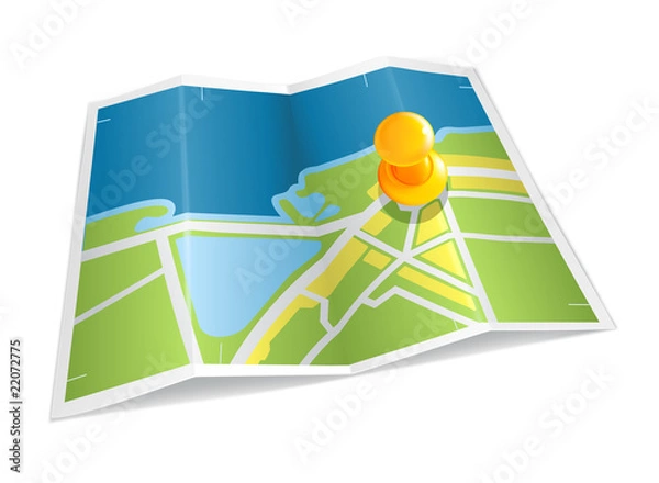 Fototapeta Map, vector icon