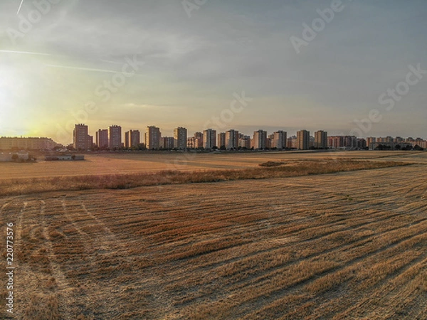 Obraz Small city view from the air
