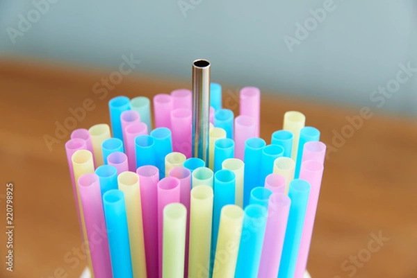 Obraz reusable stainless steel straw