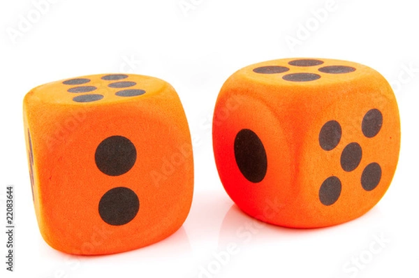 Obraz Two orange dice