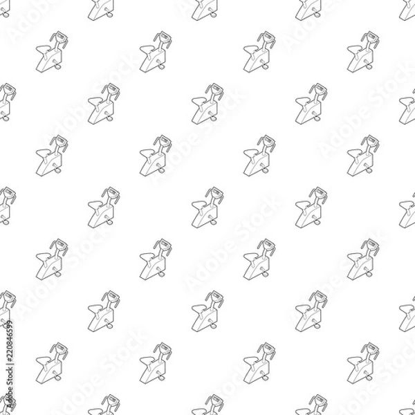 Fototapeta Exercise bike icon in outline style isolated on white background