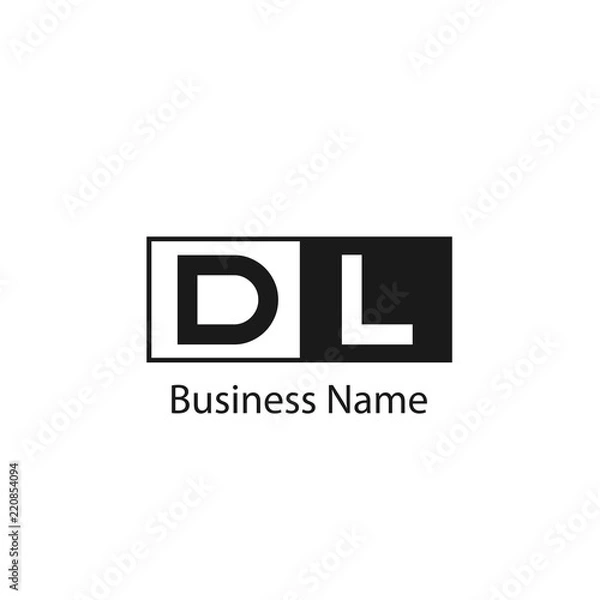 Obraz Initial Letter DL Logo Template Design