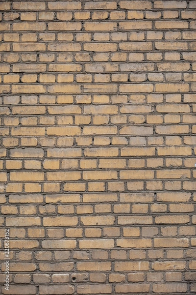Fototapeta Wall from yellow bricks background texture abstract
