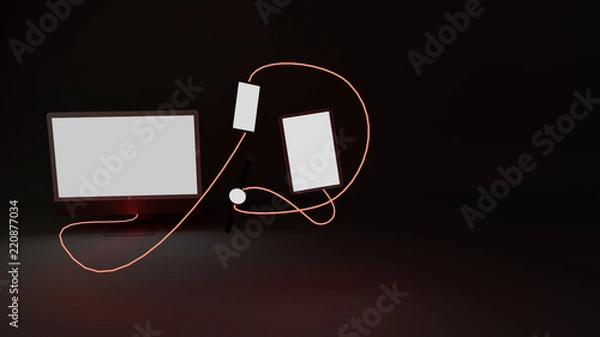 Fototapeta Network Devices template