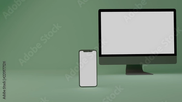 Fototapeta Phone & Computer Template