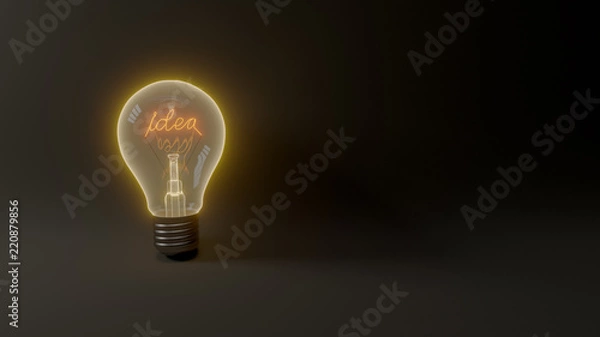 Fototapeta Idea Lightbulb