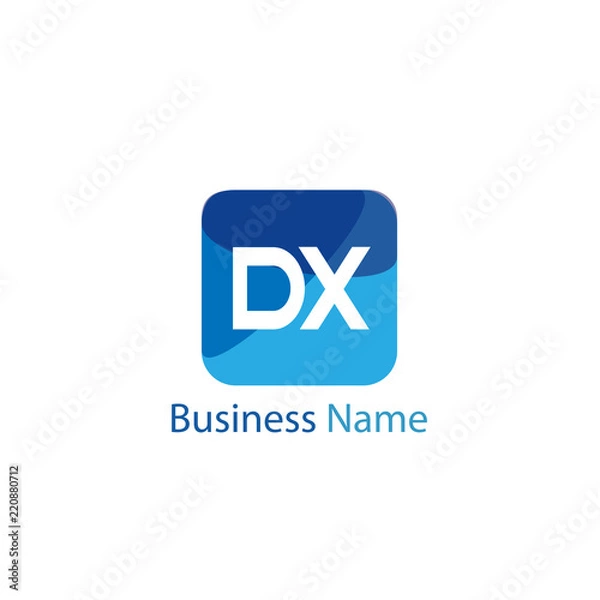 Obraz Initial Letter DX Logo Template Design