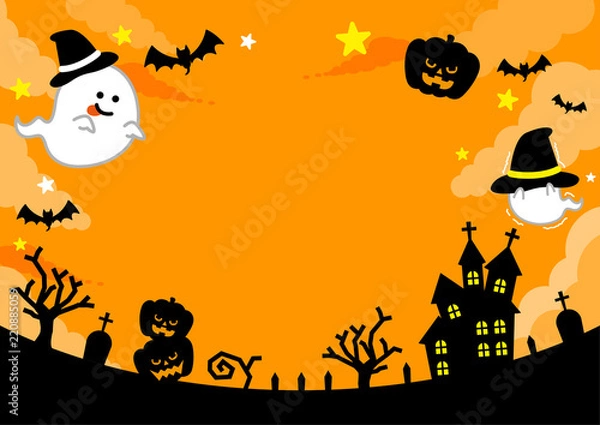 Fototapeta ハロウィン行事に使えるA4サイズのイラスト3