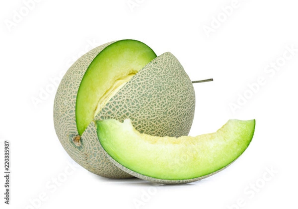 Obraz cantaloupe melon isolated on white background