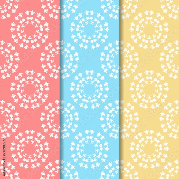 Fototapeta seamless floral pattern swirl lives