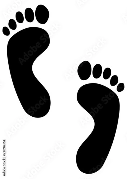 Fototapeta Fußspuren