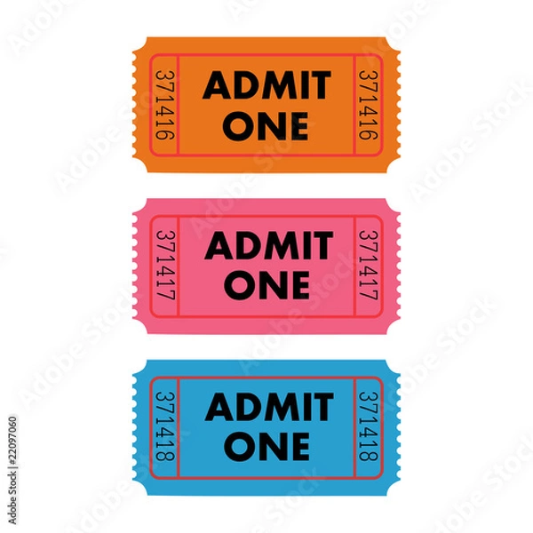 Obraz Admit One Illustration