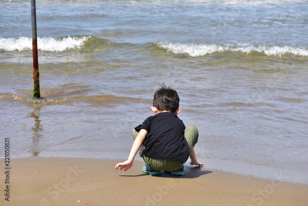 Obraz ビーチで遊ぶ子供