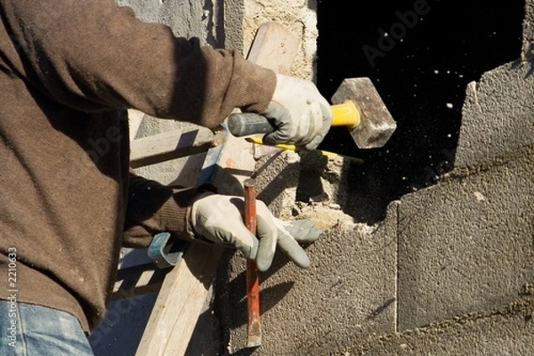 Obraz Maçon sur chantier